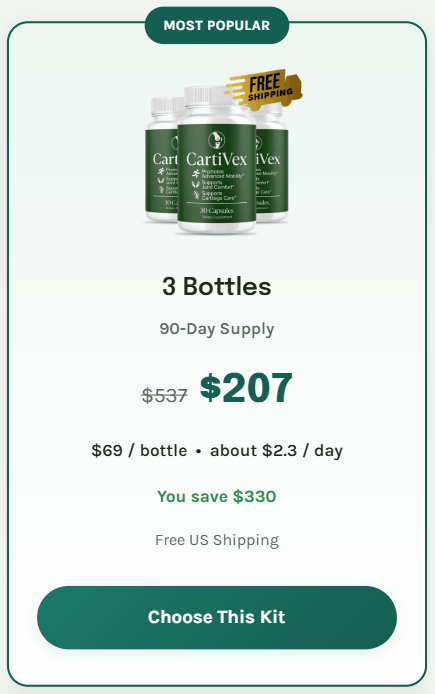 cartivex 3 bottles price