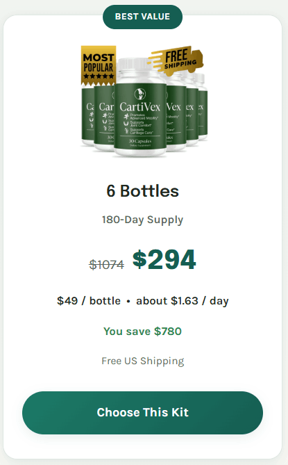 cartivex 6 bottles price
